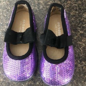 Purple Glitter Mary Janes